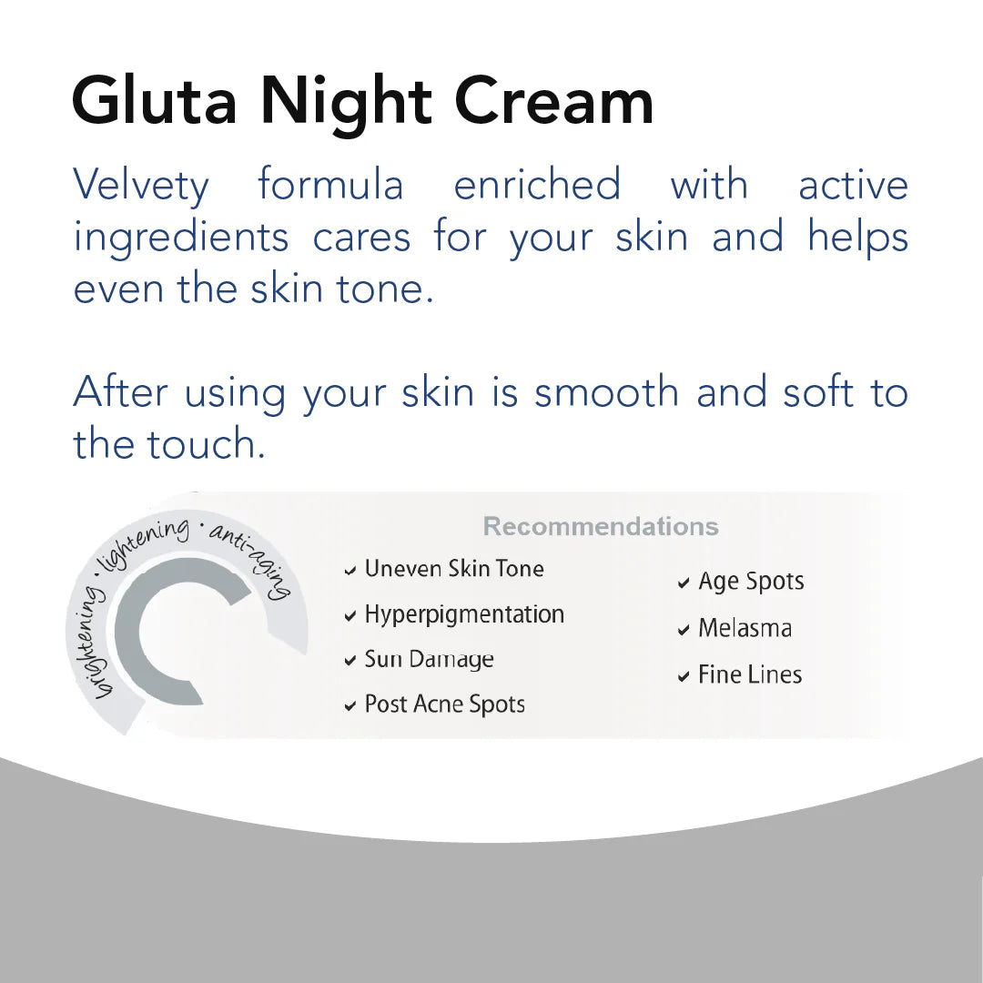 Gluta White Plus Night Cream-كريم جلوتا وايت بلس الليلي