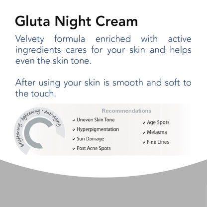 Gluta White Plus Night Cream-كريم جلوتا وايت بلس الليلي