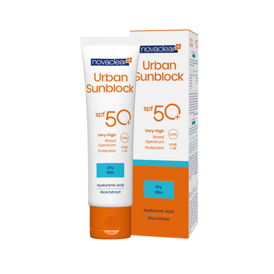 Urban Sunblock SPF 50+ Dry Skin -واقي الشمس الحضري بعامل حماية 50+ للبشرة الجافة