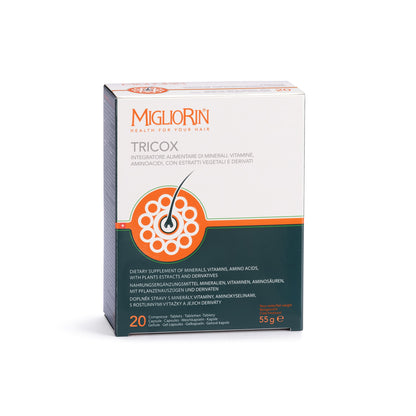 ميليغورين تريكُوكس – مكمل غذائي متكامل لمحاربة تساقط الشعر وتعزيز نموه Migliorin Tricox