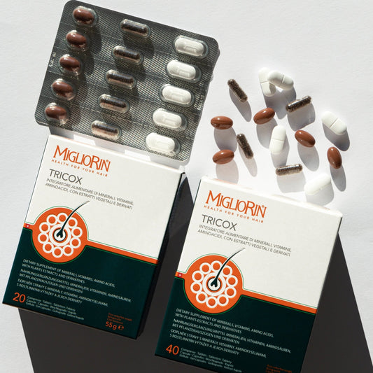 ميليغورين تريكُوكس – مكمل غذائي متكامل لمحاربة تساقط الشعر وتعزيز نموه Migliorin Tricox